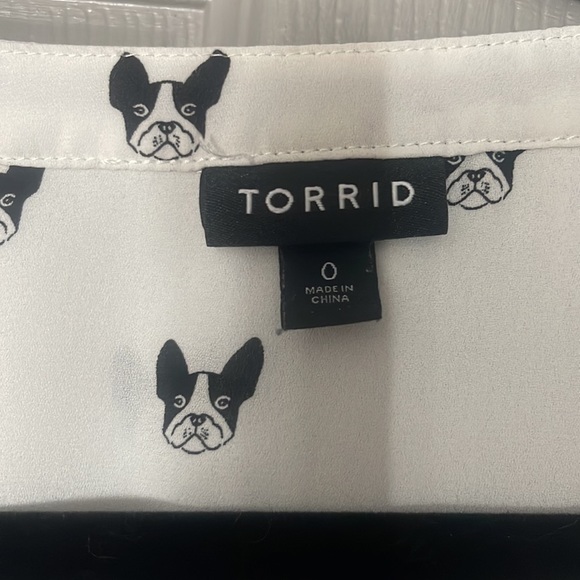 Cute Torrid Boston Terrier Blouse - Picture 4 of 7
